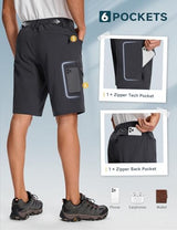 Moosehill Mens Cargo Hiking Shorts Lightweight Water Resistant for Casual Golf Work Tactical Fishing with 6 Pockets