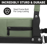 Sheenive Green Stadium Seats for Bleachers with Back Support, Padded Soft Comfy Backs and Cushion, Wide, Portable Folding Comfort Chair with Shoulder Strap, Perfect for Sports Events