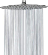 NearMoon Rain Shower Head, Ultra-Thin Design-Pressure Boosting, Awesome Some Experience, High Flow Stainless Steel Rainfall Head (12 Inch, Brushed Nickel)