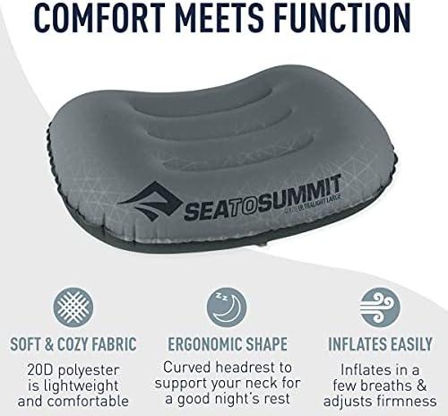 Sea to Summit Aeros Ultralight Inflatable Camping and Travel Pillow, Regular (14.2 x 10.2), Sea Foam