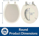 Mayfair Cameron Biscuit Toilet Seat, Non Slip Heavy Duty Wood, Easy Clean, Round