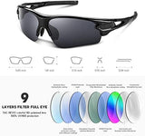 BEACOOL Polarized Sports Sunglasses for Men Women Youth Baseball Fishing Cycling Running Golf Motorcycle Tac Glasses UV400