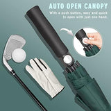 ZOMAKE Automatic Open Extra Large Golf Umbrella 51/54/62/68 Inch, Double Canopy Vented Windproof Oversize Stick Umbrellas for Rain