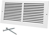 14"W x 6"H [Duct Opening Size] Steel Return Air Grille, Air Return Vent Cover for Ceiling and Sidewall - HVAC Air Vent Covers - [Outer Dimensions: 15.75"W x 7.75"H]