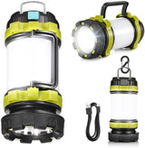 LED Camping Lantern Flashlight Rechargeable(Pack of 1), Consciot Portable Torch with 6 Light Modes, 3600mAh Power Bank, IPX4 Waterproof, USB C, Camping Lights for Hurricane, Emergency, Survival Kits
