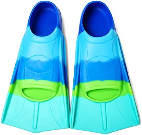Kids Swim Fins,Short Kids Fins Youth Swimming Flippers for Lap Swimming Training for Children Girls Boys Beginners