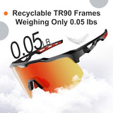 HAAYOT Polarized Sports Sunglasses for Men Women Youth Baseball Cycling Running Softball Biking Glasses 5 Lenses