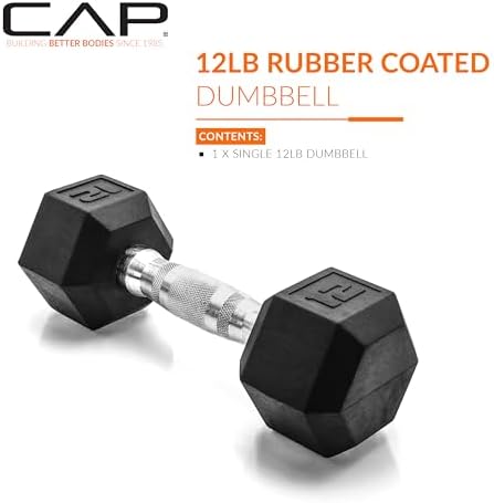 CAP Barbell Coated Hex Dumbbell Weight | Multiple Options