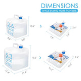 Collapsible Water Container Jug with Spigot, 2 Packs 5.3 Gallon BPA Free Camping Water Storage Carrier for Outdoor Hiking Backpacking & Emergency Survival Kit, Foldable Portable Canteen