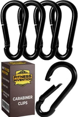 Carabiner Clip 5 Pack - Heavy Duty Snap Hooks - Large Carabeaner Clips - Perfect for Gym, Keys, Fishing, Camping