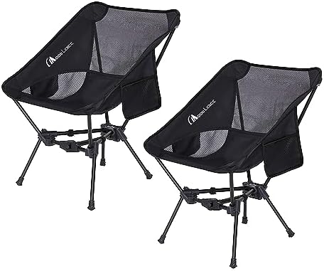 MOON LENCE Portable Camping Chair Backpacking Chair - The 4th Generation Ultralight Folding Chair - Compact, Lightweight Foldable Chairs for Hiking Mountaineering, Beach