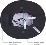 BASSDASH UPF 50+ Sun Fishing Hat Water Resistant with Detachable Neck Flap