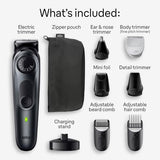 Braun All-in-One Style Kit Series 5 5490, 9-in-1 Trimmer for Men with Beard Trimmer, Body Trimmer for Manscaping, Hair Clippers & More, Ultra-Sharp Blade, 40 Length Settings, Waterproof