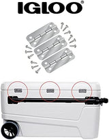 Igloo Cooler Heavy-Duty Stainless Steel Parts Kit - 2 Latches, 3 Hinges, Latch Posts & Screws - Marine-Grade, Corrosion-Resistant Parts