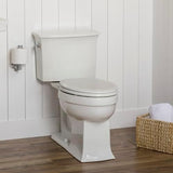 Mayfair 841EC 006 Cameron Toilet Seat Will Never Loosen and Easily Remove Durable Enameled Wood, Round, Bone