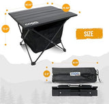 Portable Beach Table Aluminum Ultralight Adjustable Folding Camping Table with Storage Bag, Beach Tables for Sand Foldable, Camping Tables That Fold Up Lightweight…