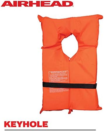 Airhead Adult Type II Keyhole Life Jacket, Multiple Colors and Sizes, Coast Guard Approved