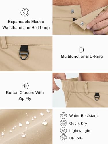 NORTHYARD Men's Casual Cargo Shorts Lightweight 9" Hiking Golf Work Quick Dry Camping Outdoor Travel Fishing with 7 Pockets