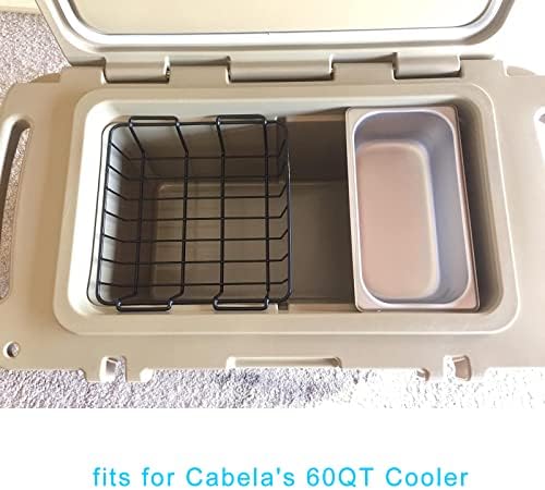 Cooler Basket for YETI Tundra 50 or 65,Inside Dry-Goods Basket Compatible with Cabela's 60QT, Igloo 52QT, Ozark Trail 52QT,Pelican Elite (45 & 70) etc,Stainless Steel Wire Cooler Rack