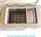 Cooler Basket for YETI Tundra 50 or 65,Inside Dry-Goods Basket Compatible with Cabela's 60QT, Igloo 52QT, Ozark Trail 52QT,Pelican Elite (45 & 70) etc,Stainless Steel Wire Cooler Rack
