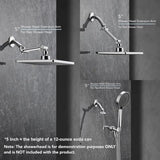 5 Inch Adjustable Shower Head Extension Arm With Locking Set Screw, Singing Rain Brass Chrome Angle Height Adjustable, Easy To Install, G1/2 Universal Connector Compatible (Chrome Finish)