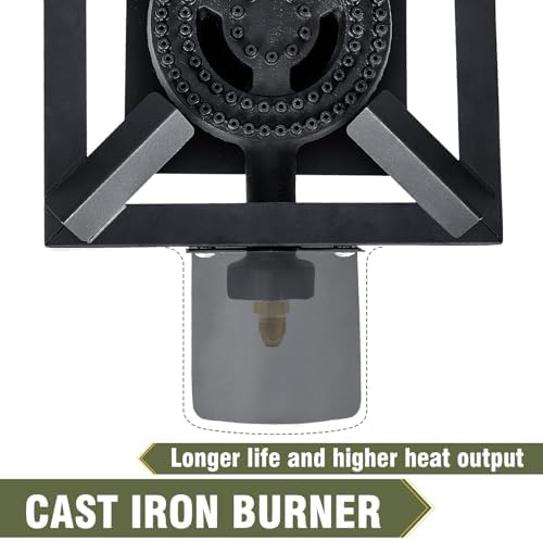 BESTFIRE Propane Burner,100,000 BTUs High Pressure Single Propane Stove with 4.1ft 0-20Psi Adjustable Hose with Regulator,Gas Stove for Outdoor Cooking, Turkey Fry, Seafood Boil