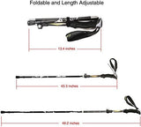 Aluminum Collapsible Ultralight Travel Trekking Hiking Pole for Men and Women