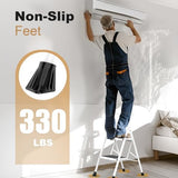 HBTower 2 Step Ladder,2 Step Stool for Adults Folding Step Stool with Cushioned Handle with Wide Anti-Slip Pedal Ergonomic Design