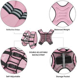 APEXUP Weighted Vest with 5lbs/10lbs/15lbs/20lbs/25lbs/30lbs Weights and Reflective Stripe, Weight Vest Men Women for Workout, Strength Training, Running