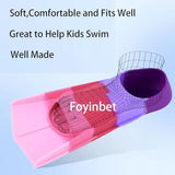 Kids Swim Fins,Short Kids Fins Youth Swimming Flippers for Lap Swimming Training for Children Girls Boys Beginners
