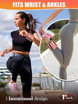 Wrist Ankle Weights Set of 2(1 lb/2 lbs Each) Adjustable Weights Training Intensity for Strength Training Walking Running Yoga Pilates Jogging for Women Men