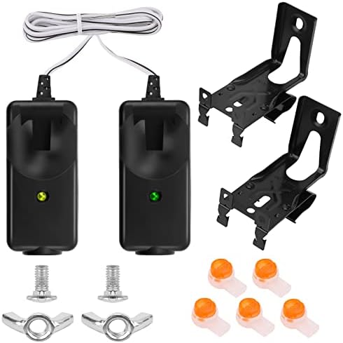 Garage Door Safety Sensor Beam Eyes, Garage Door Opener Parts Compatible with Liftmaster/Sears/Chamberlain/Craftsman/Linear Replacement (41A5034, 801CB-P) (Beam Eyes + Bracket)