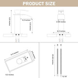 Qomolangma Waterfall Bathroom Faucet, Brushed Nickel Modern Single Handle Bathroom Faucets for 1 or 3 Hole Bathroom Sink Faucet Mixer Tap Washbasin Faucet with Deck, Pop-up Drain and Supply Hoses