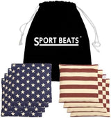 SPORT BEATS Cornhole Bags Set of 8 Regulation Weight & Size Corn Hole Bags Bean Bags for Cornhole Game Includes Carry Case