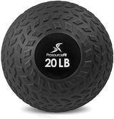 ProsourceFit Slam Medicine Balls 5, 10, 15, 20, 25, 30, 50lbs Smooth and Tread Textured Grip Dead Weight Balls for Strength and Conditioning Exercises, Cardio and Core Workouts