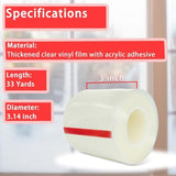Birllaid Transparent Window Weather Sealing Tape, 3 Inch x 33 Yards, Window AC Insulation Air Conditioner Sealing Tape, No Residue, Clear