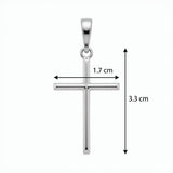 silverzone77 Cross Sterling Silver 925 Pendant Minimalistic Religious Unisex Jewelry