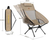 FanttikOutdoor Zeta L8 Max Camping Chair, Portable & Lightweight, Multi-Angle Adjustable, Supports up to 250 lbs, Comfort-Driven Design, High Strength Camping Chair for Travel, Hiking, Fishing (khaki)