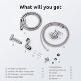 Hot and Cold Bidet Sprayer for Toilet, BRITULIF Bidet Attachment for Warm Water, Bidet with Warm Water Muslim Shower, Ideal for Feminine Hygiene, Pet Cleaning, Cloth Diapers, and Elderly Care