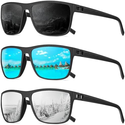 Polarized Sunglasses Men, Mens Sunglasses Polarized UV protection Lightweight Sun Glasses for Driving Fishing Golf