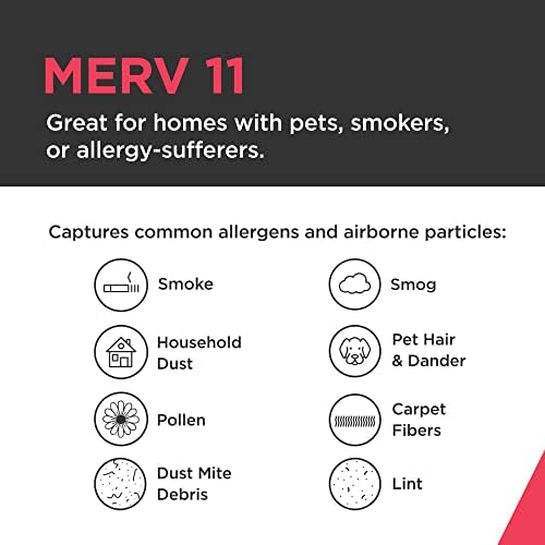 Frigidaire PureAir® 20x25x1 MERV 11 Prem Allergen Electrostatic Pleated Air Conditioner HVAC AC Furnace Filters - 6 Pack (exact dimensions 19.81 X 24.81 X 0.81)