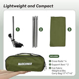 MARCHWAY Lightweight Folding Tent Camping Cot Bed with Lever Lock, Easy Setup Portable Compact for Outdoor Travel, Hunting, Hiking, Motorcycling, Support 330Lbs (Army Green)