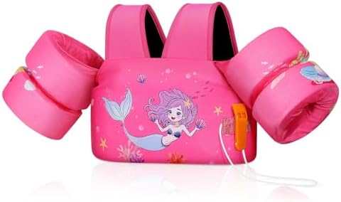 MoKo Toddler Swim Vest for Kids, 20-66 lbs, Arm Floaties with Adjustable Straps, Nylon Material, Swim Vest for Toddlers Learning to Swim