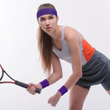 Bememo 6 Pcs Neon Sports Sweatbands Set Paris Sports Competitions Sweatbands 2 Headband 4 Wristbands Breathable Terry Cloth Athletic Bands for Basketball Tennis Costumes Cosplay