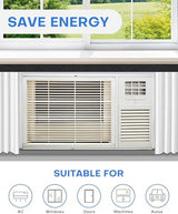 3Packs Air Conditioner Foam Tape with Adhesive, 1''X1''X 6.5 Ft Window Weather Stripping, High Resilience Ac Window Seal Kit Foam Insulation for Winter Summer (6.5ft X 3 Rolls, Black)