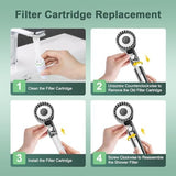 Shower Filter for Handheld Shower Head, 2 Pack 18 Stage Replacement Filters for Hard Water Remove Chlorine and Harmful Substances