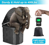 Portable Toilet for Camping, Portable Toilet for Adults, Portable Potty for Adults, Folding Waterproof Porta Potty for Camping, Car, Bucket, Travel, Outdoor, Hiking, Trips, Boat, Beach, Tent (Black)