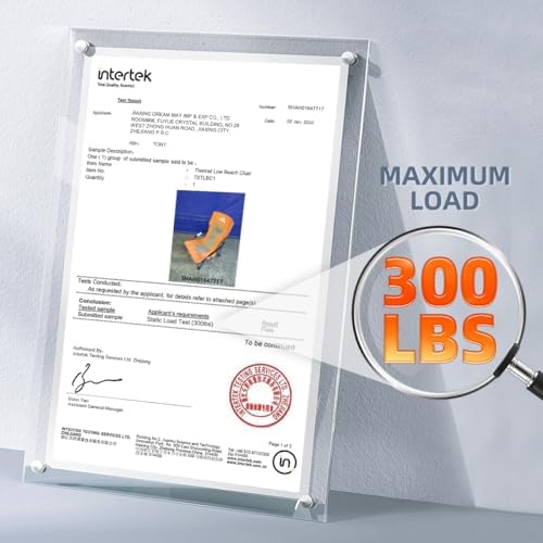 Outdoor Beach Chair for Adults Set of 2 PCS Portable Lightweight Low Back Sling Chair with Cup Holder, 300lbs Capacity Camping Chair for Patio, Lawn, Concert, Travel (Light Blue)