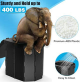 Portable Camping Toilet, Folding Toilet for Adults with Lid and Retractable Toilet Paper Holder, Waterproof Porta Potty with Carry Bag and Disposible Liners for Camping, Hiking, RV Travel