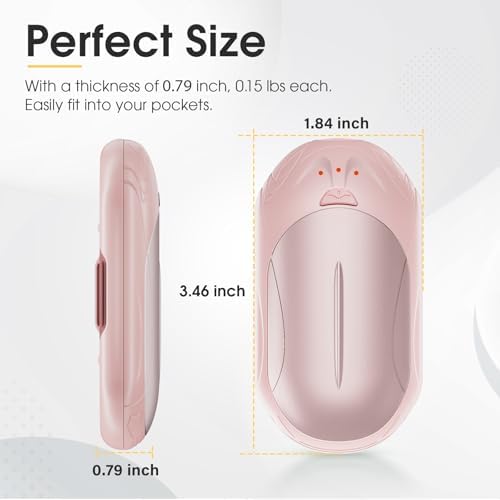 AI Hand Warmers Rechargeable 2 Pack, 6000mAh Electric Hand Warmers, AI Smart Chips 20Hrs Long Safe Heat, Portable Pocket Heater, Gifts for Christmas, Outdoor, Golf, Hunting, Camping Accessories